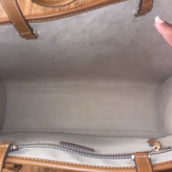 Tory Burch Cream and Brown Tote Bag - Picture 10 of 11